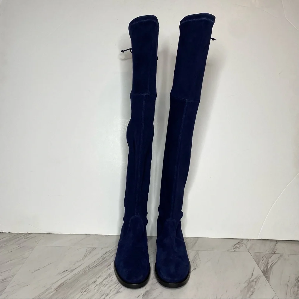Stuart Weitzman Blue Suede Over The Knee Boot 7B